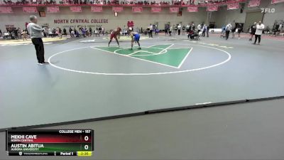 157 lbs Cons. Round 3 - Austin Abitua, Aurora Universtiy vs Mekhi Cave, North Central