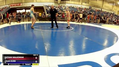 126 lbs Cons. Round 2 - Nathan Walkowiak, MI vs Colin Kuhn, MI