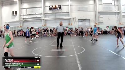 88 lbs Round 2 (6 Team) - Xaver Dennewitz, Contenders WA Blue vs AJ Pifer, Lake/Armory Blue