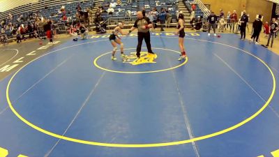 12U Girls - 75 lbs Quarters - Roxie Cole, Contenders Wrestling Academy vs Hadlee Worrell, Big Game Wrestling Club