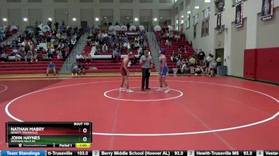 157 lbs Cons. Round 1 - John Haynes, Vestavia Hills HS vs Nathan Mabry, Hewitt-Trussville