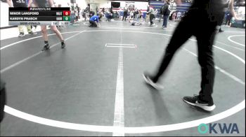 100 lbs Semifinal - Minor Langford, Weatherford Youth Wrestling vs Kardyn Prasch, Harrah