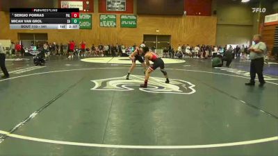141 lbs Quarterfinal - Sergio Porras, Palomar College vs Micah Van Grol, Santa Ana College