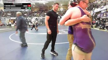215 lbs Cons. Round 2 - Boone White, Caney Valley Hs vs Brody Droegemeier, Wabaunsee Hs