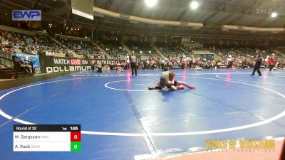 84 lbs Round Of 32 - Mike Sargsyan, Miami Wrestling Club vs Abel Rusk, South Central Punisher Wrestling Club