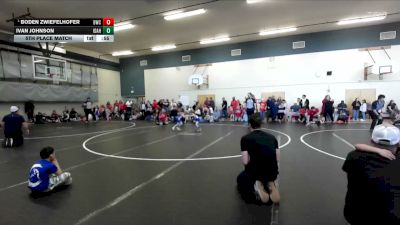 43 lbs 3rd Place Match - Boden Zwiefelhofer, Bulldog Wrestling Club vs Ivan Johnson, Idaho