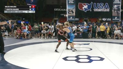 120 lbs Cons. Sub-quarters - Miles Molina, Maryland vs Griffin Magee, North Dakota