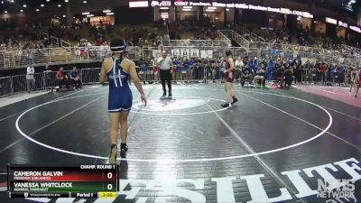 115 lbs Champ. Round 1 - VANESSA WHITCLOCK, Admiral Farragut vs Cameron Galvin, Freedom (Orlando)