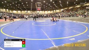 145 lbs Round Of 64 - Laron Madsen, Tulare Titans Wrestling Club vs Damian Castillo, Live Training