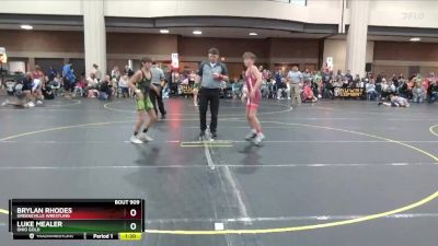 100 lbs Quarterfinal - Luke Mealer, Ohio Gold vs Brylan Rhodes, Greeneville Wrestling