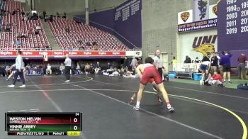 165 lbs Placement (4 Team) - Vinnie Abbey, Indiana Tech vs Weston Melvin, Cumberlands (Ky.)