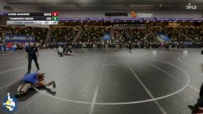 144 lbs Champ. Round 1 - Chris Navarro, Lombard (Montini) vs Kameron Green, Creighton Preparatory School