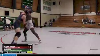 184 lbs Semifinal - Jr Scott, Southwestern Oregon Community College vs Romeo Manue, Clackamas Community College