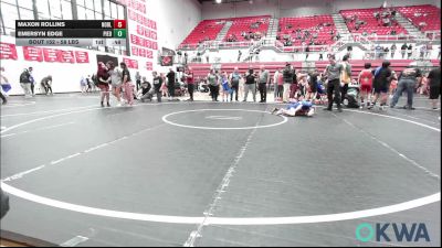 58 lbs Rr Rnd 4 - Maxon Rollins, Noble Takedown Club vs Emersyn Edge, Piedmont