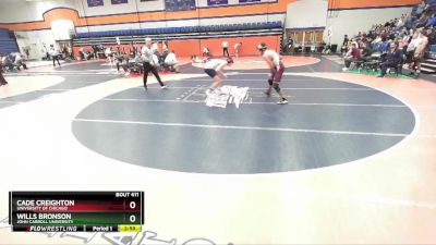 184 lbs Semifinal - Wills Bronson, John Carroll University vs Cade Creighton, University Of Chicago