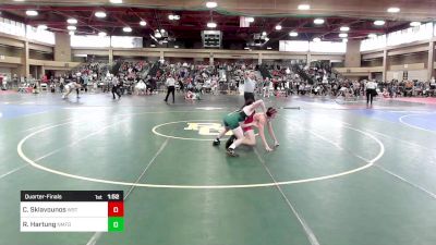 132 lbs Quarterfinal - Conner Sklavounos, Westwood vs Ryan Hartung, New Milford