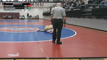 132 lbs 4th Wrestleback (16 Team) - TYSON ALLEN, Commerce Hs vs Conlan Braun, Bremen