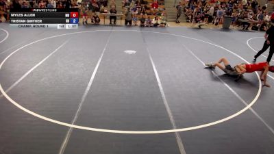 86 lbs Champ. Round 1 - Myles Allen, MN vs Tristan Ginther, ND