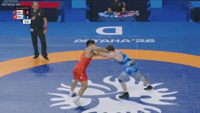 86 kg Repechage #2 - Batbilguun Naadambat, Mongolia vs Malik Shavaev, Kyrgyzstan