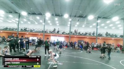 70 lbs Semifinal - Owen Tannery, JET vs Tanner James, South Carolina School Of Wrest