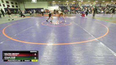 165 lbs Semifinal - Kolten Oborny, Unattached Missouri vs Ethan Muir, Central Missouri