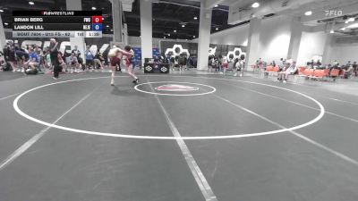 U15 FS - 62 lbs Cons. Round 3 - Brian Berg, Frontier Wrestling Club vs Landon Lill, New Jersey