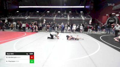 95 lbs Semifinal - Breadyn Anderson, Western Colorado WC vs Kaidis Paulson, Cody WC