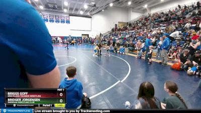 38-39 lbs Round 2 - Bridger Jorgensen, Sheridan Wrestling Club vs Briggs Goff, High Plains Thunder Wrestling