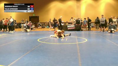 138 lbs Cons. Sub-quarters - Jeremiah Bailey, Exodus Wrestling Club vs Talan Springer, Grit Mat Club