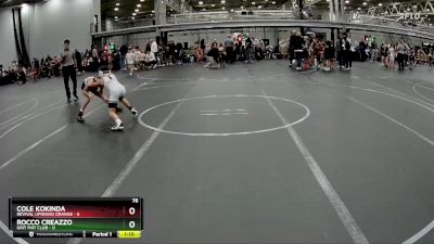 76 lbs Round 1 (4 Team) - Cole Kokinda, Revival Uprising Orange vs Rocco Creazzo, Grit Mat Club