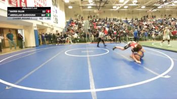 Boys 215 lbs Champ. Round 1 - Bates Ollin, San Lorenzo Valley Boys vs Abdullah Barhoush, Milpitas Boys