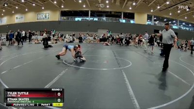 88 lbs Round 3 - Tyler Tuttle, Cali Red vs Ethan Skates, Crossroads Wrestling