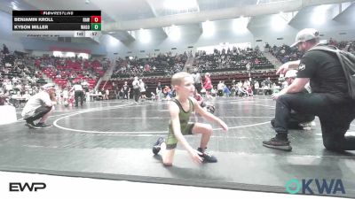 43 lbs Consi Of 8 #2 - Benjamin Kroll, Raw Wrestling Club vs Kyson Miller, Wagoner Takedown Club
