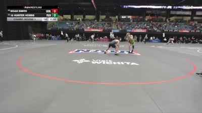 157 lbs Champ. Round 1 - Noah Smith, Oklahoma Wesleyan vs 10 Hunter Hobbs, Providence