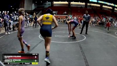 110-119 lbs Semifinal - Eleanor Polking, GGB vs Addisyn Spencer, Saegertown