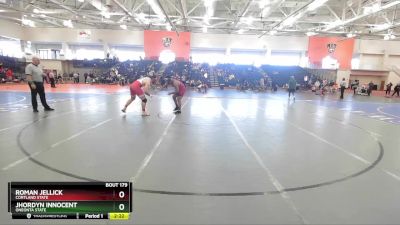 285 lbs Quarterfinal - Jhordyn Innocent, Oneonta State vs Roman Jellick, Cortland State