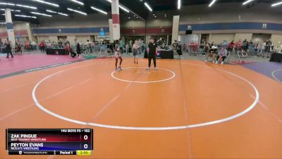 102 lbs Quarterfinal - Zak Pingue, Best Trained Wrestling vs Peyton Evans, ReZults Wrestling