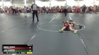56 lbs Round 1 (6 Team) - Brody Owens, Firebird Elite vs Jack Sanders, Quaker Nation Black