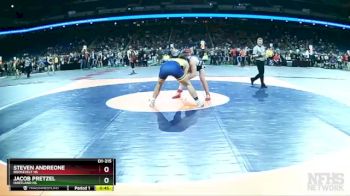 D1-215 lbs Cons. Semi - Steven Andreone, Roosevelt HS vs Jacob Pretzel, Hartland HS