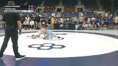 100 lbs Cons. Sub-rd Of 32 - Lincoln Pochinski, Iowa vs Hunter Lugo, Texas