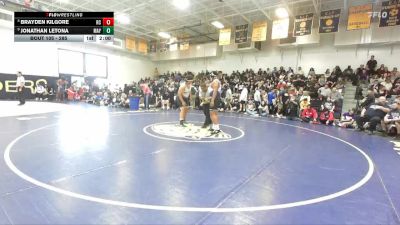 285 lbs Champ. Round 1 - Jonathan Letona, Mayfair vs Brayden Kilgore, Rancho Cucamonga