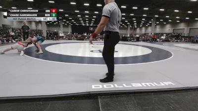 113 lbs 1st Place Match - Carew Christensen, Iowa vs Chase Karenbauer, Bad Karma Wrestling Club