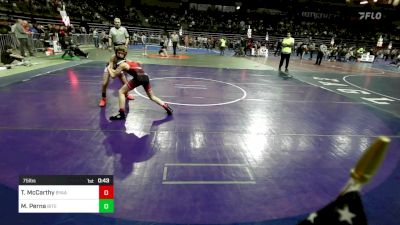 75 lbs Round Of 16 - Thomas McCarthy, Byaa vs Mikey Perna, Bitetto Trained Wrestling