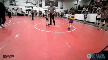 45 lbs Semifinal - Samuel Gilbreath, Vian Wrestling Club vs Kane Coombes, Wyandotte Youth Wrestling