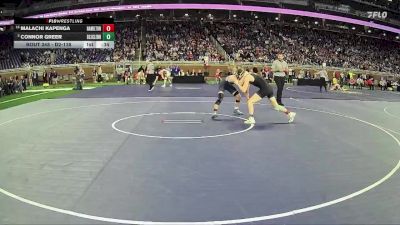 D2-138 lbs Cons. Semi - Connor Greer, John Glenn HS (Bay City) vs Malachi Kapenga, Hamilton HS