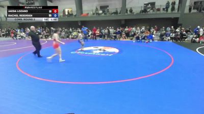 16U Girls FS - 125 lbs Cons. Round 2 - Jaeda Lozano, OR vs Rachel Reiersen, WA