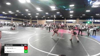 130 lbs Round Of 64 - Evelyn Bernardo, North Coast Grapplers vs Genesis Matias, Legends Of Gold LV