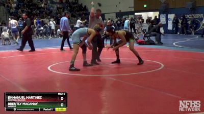 138 lbs Quarterfinal - Emmanuel Martinez, Channel Islands vs Brently Macamay, Walnut