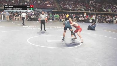 D 1 132 lbs Cons. Round 4 - Will Haun, Haughton vs Hayden Boudreaux, Southside