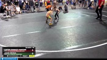 49 lbs Quarterfinal - Carter Shanley-Martinez, Steel City Reloaded Wrestling Club vs Jaxon Devaul, Pikes Peak Warriors Wrestling